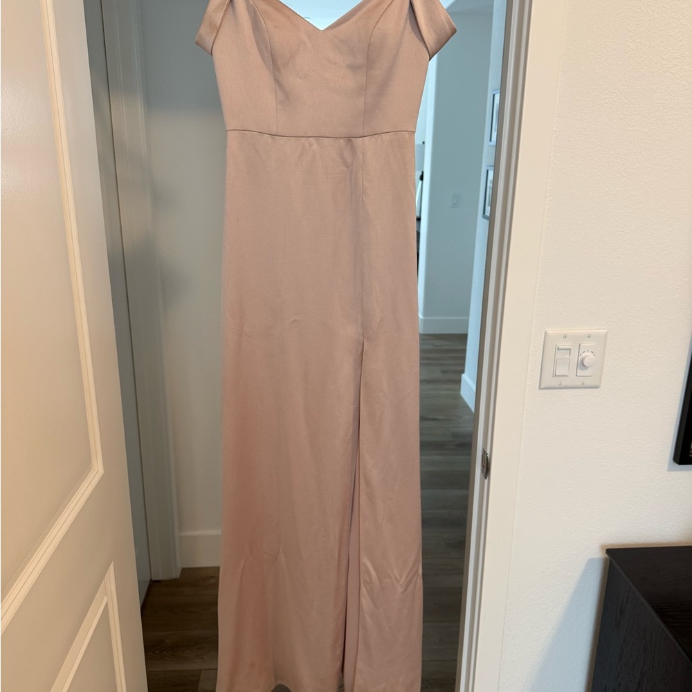 Jenny Yoo Strapless Blush Dress